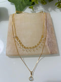 Colar Duo Pedrinhas - Folheado Ouro
